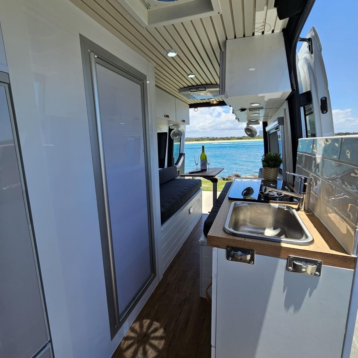 Side kitchen campervan conversion